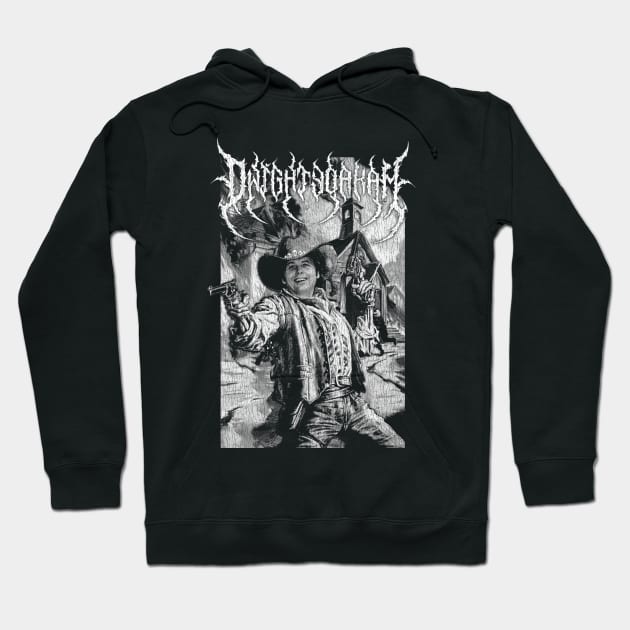 Dwight Yoakam Gunslinger Black Metal Hoodie by UyabHebak